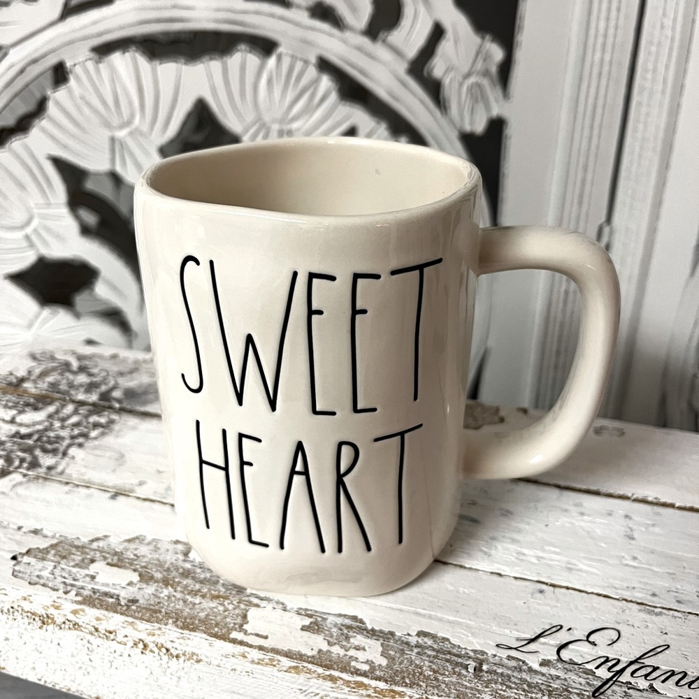 Rae Dunn Coffee Mug “Sweet Heart”, Valentines Day Mug, Double Sided with Heart